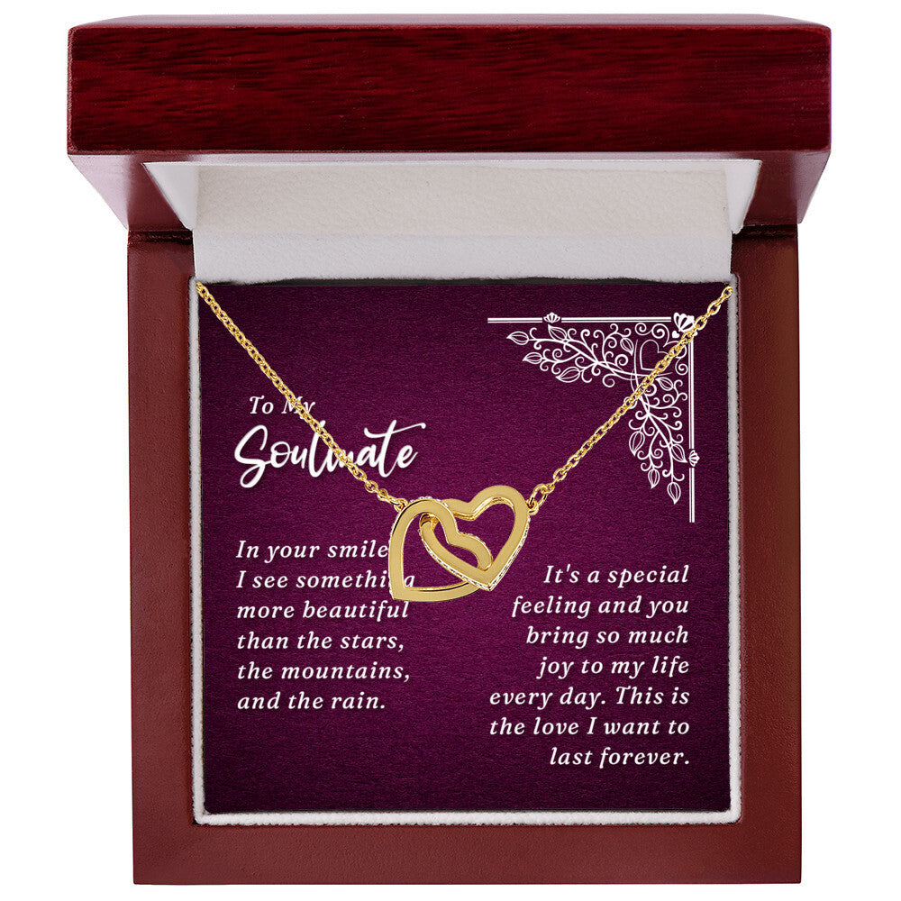 To My Wife - Interlocking Hearts Necklace