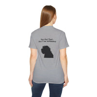 Load image into Gallery viewer, "Divorceadoodle : the Pup that Split the Difference" Jest in Bad Taste original (Unisex Tee)
