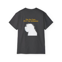 Load image into Gallery viewer, "Divorceadoodle : the Pup that Split the Difference" Jest in Bad Taste original (Unisex Tee)
