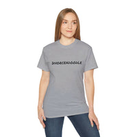 Load image into Gallery viewer, "Divorceadoodle : the Pup that Split the Difference" Jest in Bad Taste original (Unisex Tee)
