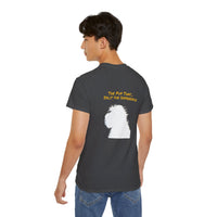 Load image into Gallery viewer, "Divorceadoodle : the Pup that Split the Difference" Jest in Bad Taste original (Unisex Tee)
