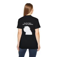 Load image into Gallery viewer, "Divorceadoodle : the Pup that Split the Difference" Jest in Bad Taste original (Unisex Tee)
