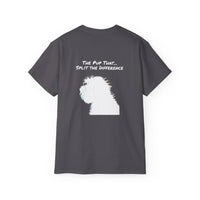 Load image into Gallery viewer, "Divorceadoodle : the Pup that Split the Difference" Jest in Bad Taste original (Unisex Tee)
