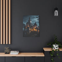 Load image into Gallery viewer, Enchanting Romanian castle by night (Matte Canvas)
