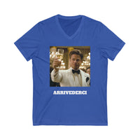 Load image into Gallery viewer, "Arrivederci" Jest In Bad Taste original (Unisex V-Neck Tee)
