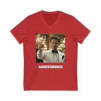 Load image into Gallery viewer, "Arrivederci" Jest In Bad Taste original (Unisex V-Neck Tee)
